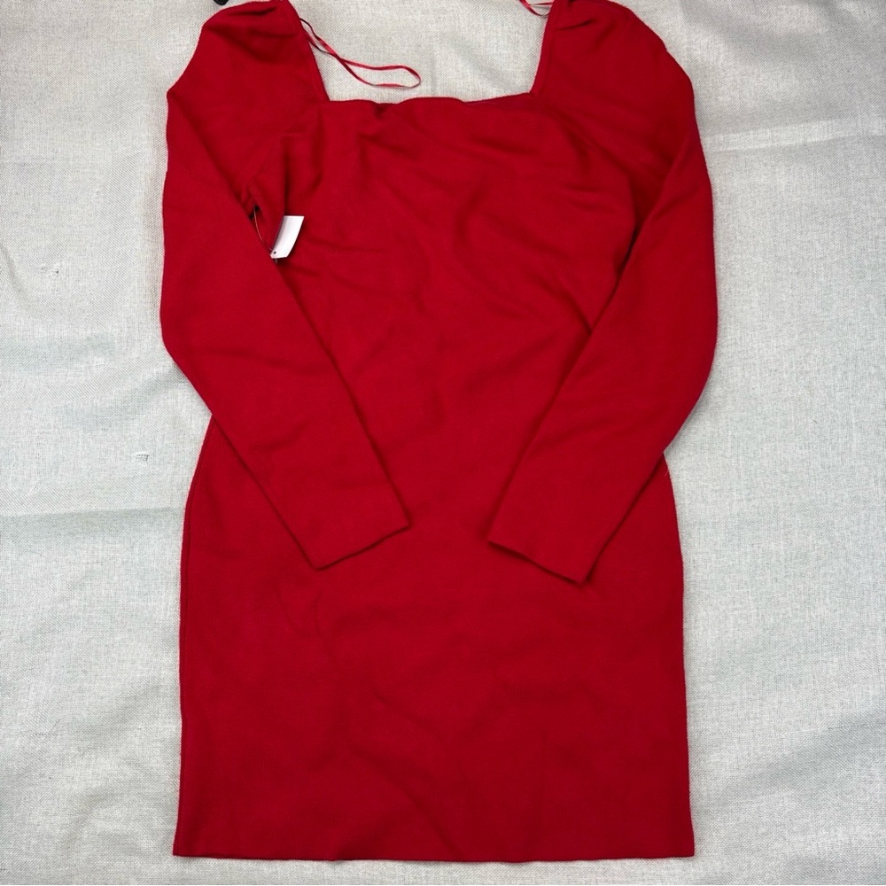 Bar Iii Women's Square-Neck Bodycon Sweater Dress Size Large - Picture 10 of 12